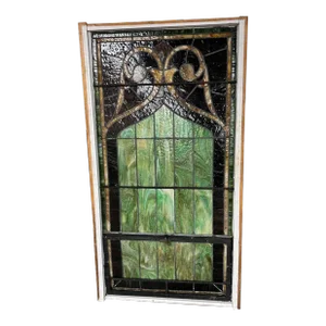 Antique Early 19th Century Leaded Glass Window Panel