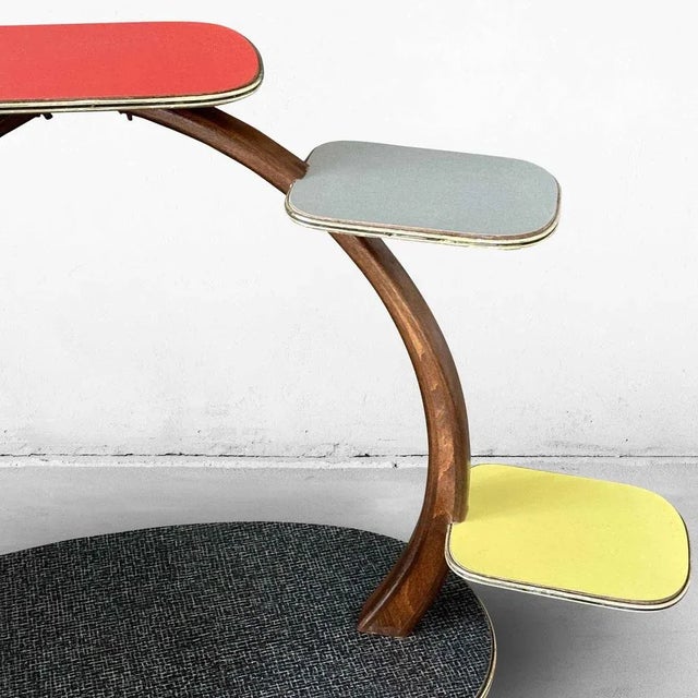 Large Mid-Century German Colorful Plant Stand or Flower Table, 1950s For Sale - Image 10 of 13