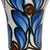 Ceramic Vase with Blue Flower Motif by Herman Kæhler, 1920s-1930s For Sale - Image 9 of 11