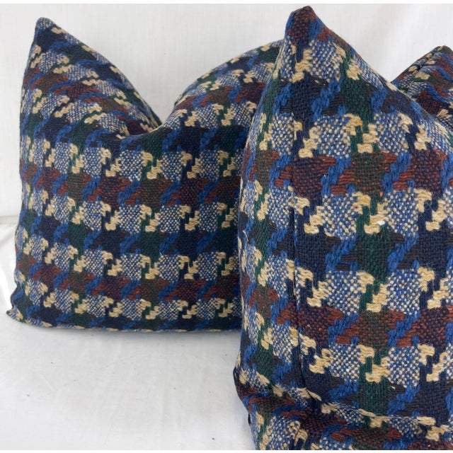 Transitional Pierre Frey "Brigitte" in Blue 22" Pillows-a Pair For Sale - Image 3 of 3