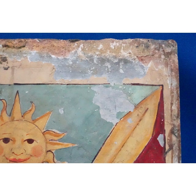 16th Century Renaissance Ceramic Tile with Heraldic Coat of Arms with Sun and Moon from the Abbey of Mirasole Milan, Italy For Sale - Image 18 of 18