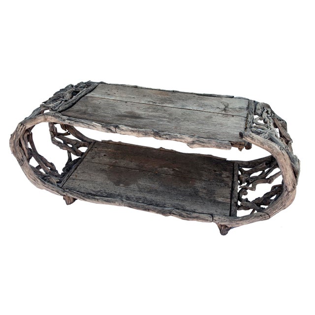 Mid 20th Century Aged Teak and Driftwood Indoor and Outdoor Coffee Table For Sale - Image 9 of 9