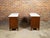 Brown Pair of French 19th Century Three-Drawer Walnut Commodes with White Marble Tops For Sale - Image 8 of 12