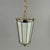White Swedish Opaline Glass and Brass Caged Lantern Pendant, 1950s For Sale - Image 8 of 16
