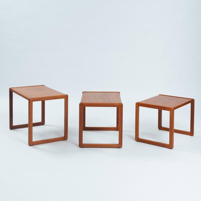 Wood Danish Teak Nesting Tables, 1970s, Set of 3 For Sale - Image 7 of 16