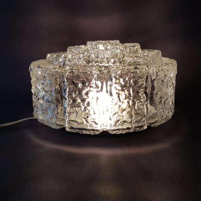 Extra Large Ceiling or Wall Light, Glashütte Limburg, Germany, 1960s For Sale - Image 6 of 12