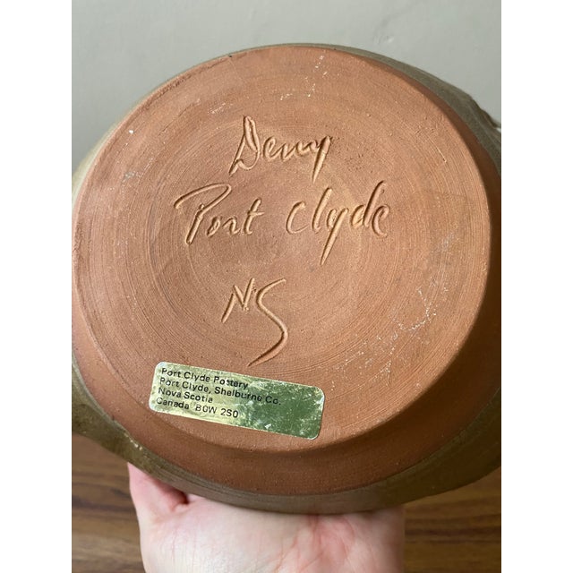 Vintage Ceramic Bowl Abstract Art Nature Nova Scotia/Port Clyde Pottery For Sale - Image 12 of 12