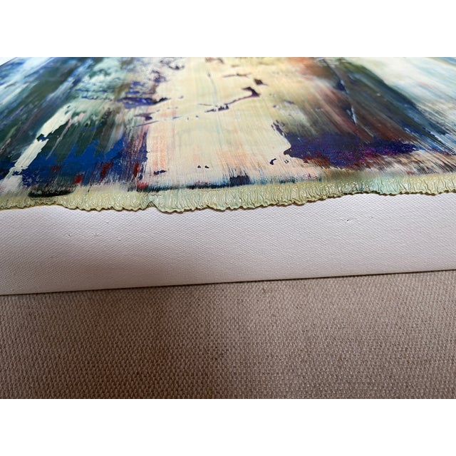Textile Contemporary Abstract Oil on Canvas "Abstract Informal 2024-2122-1" by Robert Niesse For Sale - Image 7 of 11