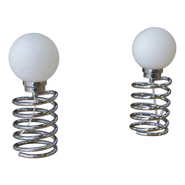 Spring Lamps by Ingo Maurer, 1970s, Set of 2 For Sale