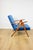 Blue Vintage Blue Velvet VAR B-310 Chair in Dark Wood, 1960s For Sale - Image 8 of 11
