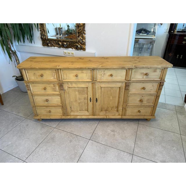 Rustic Farmhouse Chest of Drawers in Pine For Sale - Image 14 of 15