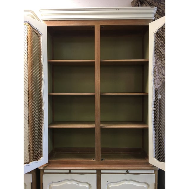 Vintage French Country Hutch Cabinets - A Pair | Chairish