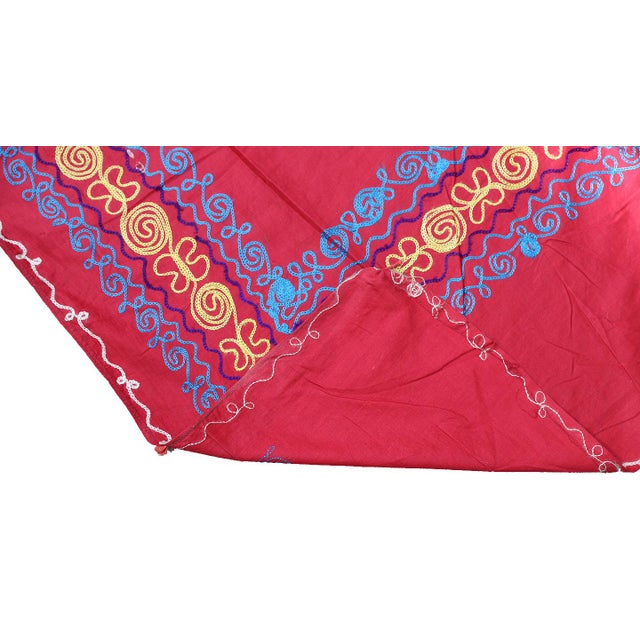 1950s Large 1950s Vintage Suzani Embroidery Samarkand For Sale - Image 5 of 5