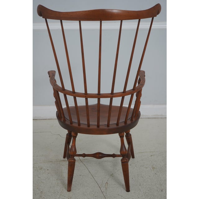 Set of 4 Warren Chairwork Windsor Style Dining Armchairs For Sale - Image 4 of 12