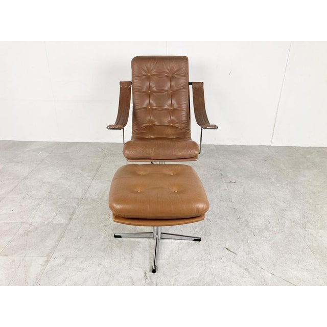 Set of Mid-Century Lounge Chair and Ottoman attributed to Geoffrey Harcourt, 1960s For Sale - Image 3 of 17