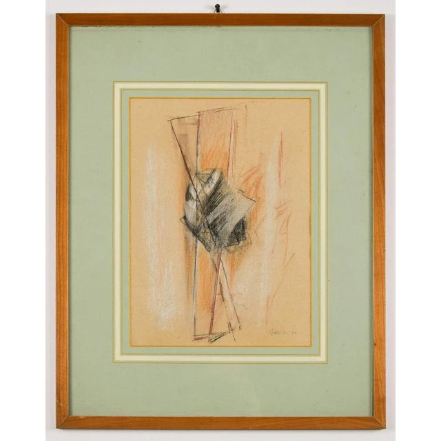 Abstract Composition is an original contemporary artwork realized by Claudio Palmieri in 1989. Mixed colored pastel on...