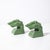 Pair of Green Enameled Double Greyhound Bookends Signed Nuart Creations For Sale In New York - Image 6 of 10