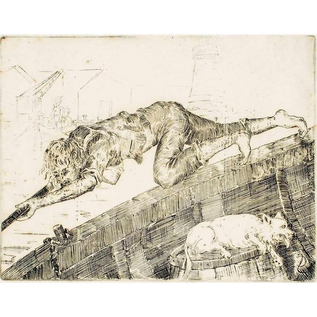 Etching on paper. Hand Signed. Editions of 15. Good condition. This piece is attributed to the mentioned designer/maker....