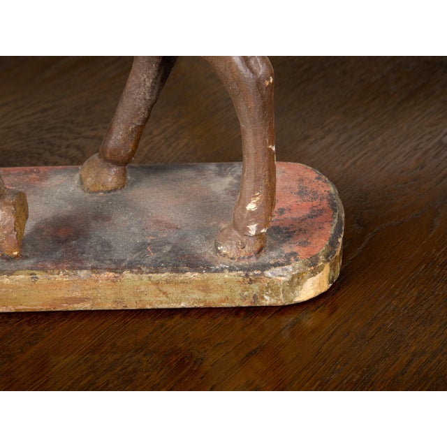 19th Century Italian Carved Wooden Dromedary Camel Sculpture on Oval Base For Sale - Image 10 of 10