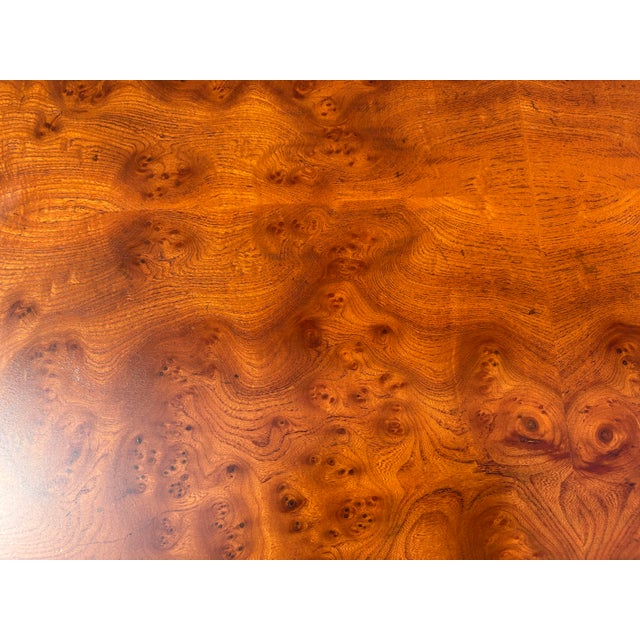 Modern Chippendale Inspired Burled Walnut Coffee Table For Sale - Image 4 of 11