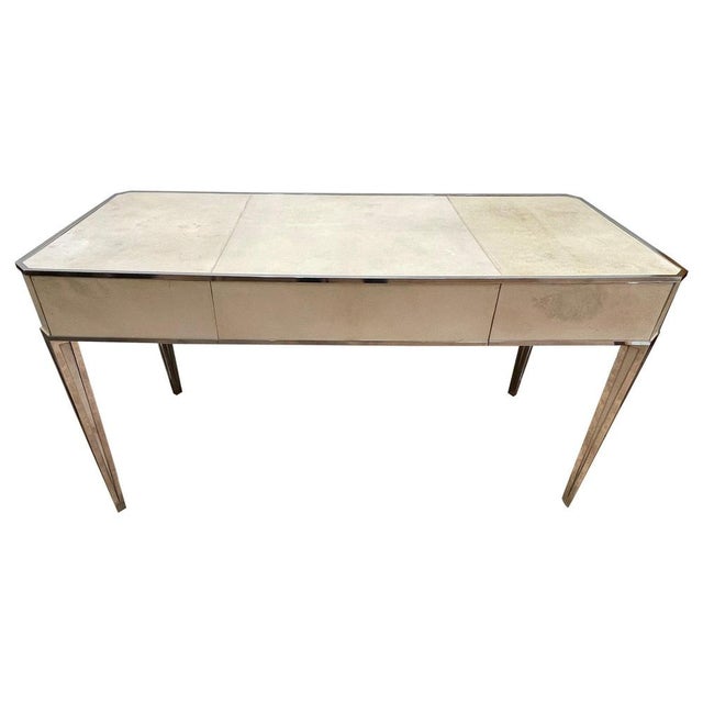 Art Deco Parchment Covered Desk from Primavera, France, 1930s For Sale - Image 15 of 15