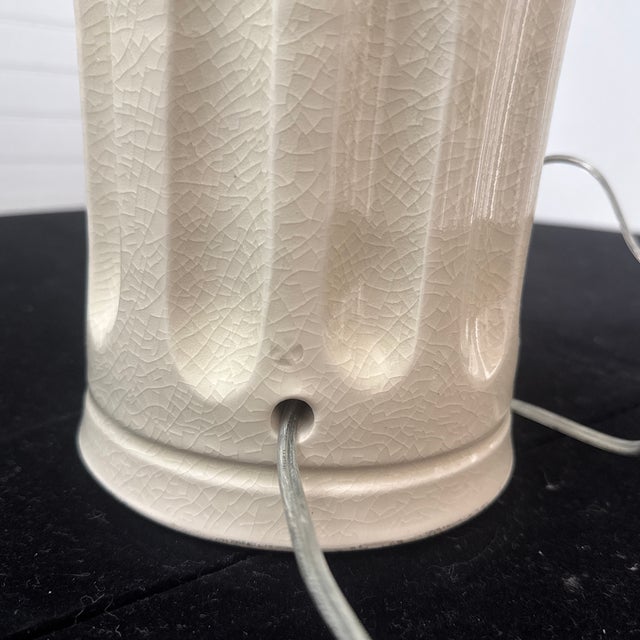 Ceramic Vintage Simon Pearce Belmont Crackle Pottery Table Lamp Base For Sale - Image 7 of 7