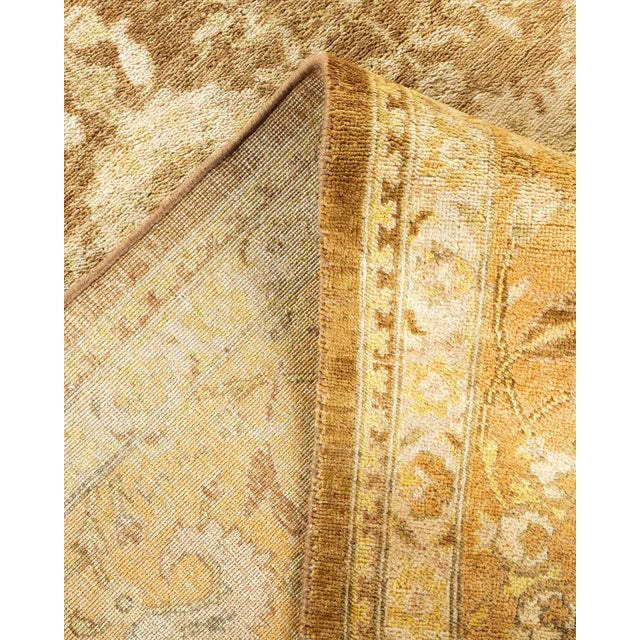 Vintage Traditional Hand Knotted Wool Area Rug, Gold - 7'10" X 10'1" For Sale In New York - Image 6 of 9