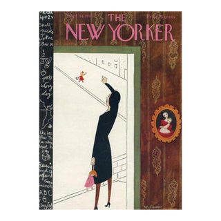 1946 Vintage New Yorker Cover, September 14 (Christina Malman), Original New Yorker Magazine Cover, Education, First Day of School For Sale