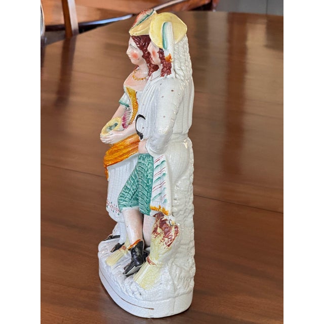 19th Century 19th Century Staffordshire Figure of a Harvest Couple For Sale - Image 5 of 6
