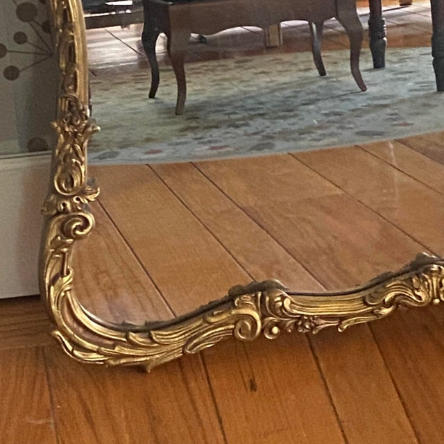Rococo Gold French Crown Mirror For Sale - Image 4 of 17