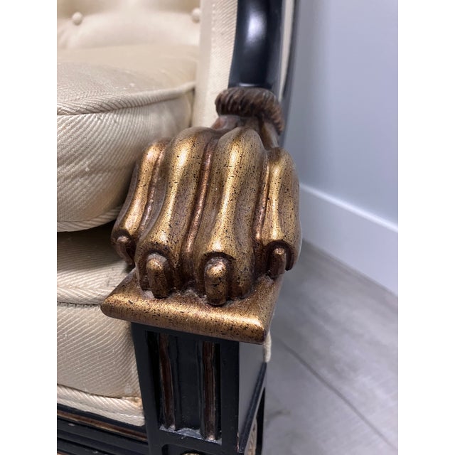 Traditional 1970s Baker Regency-Style Armchair For Sale - Image 3 of 12