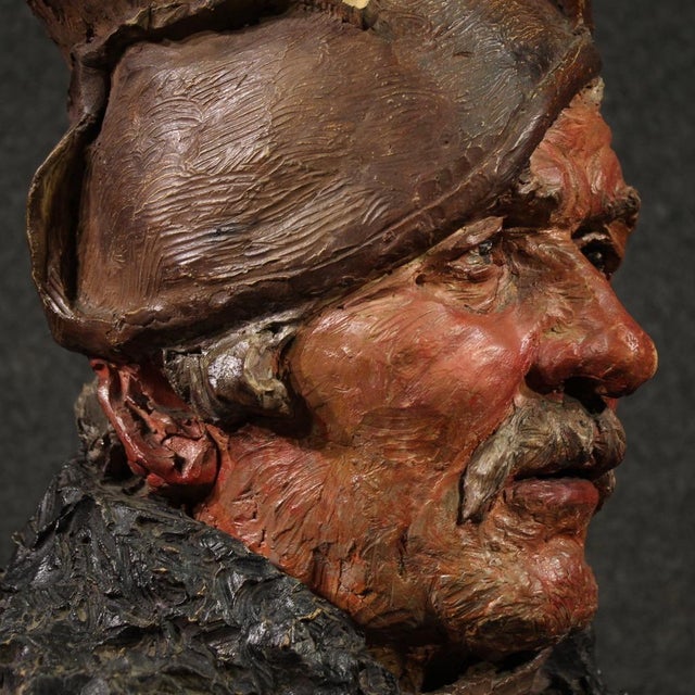 Italian Artist, Sculpture of a Fisherman, 20th Century, Terracotta For Sale - Image 10 of 13