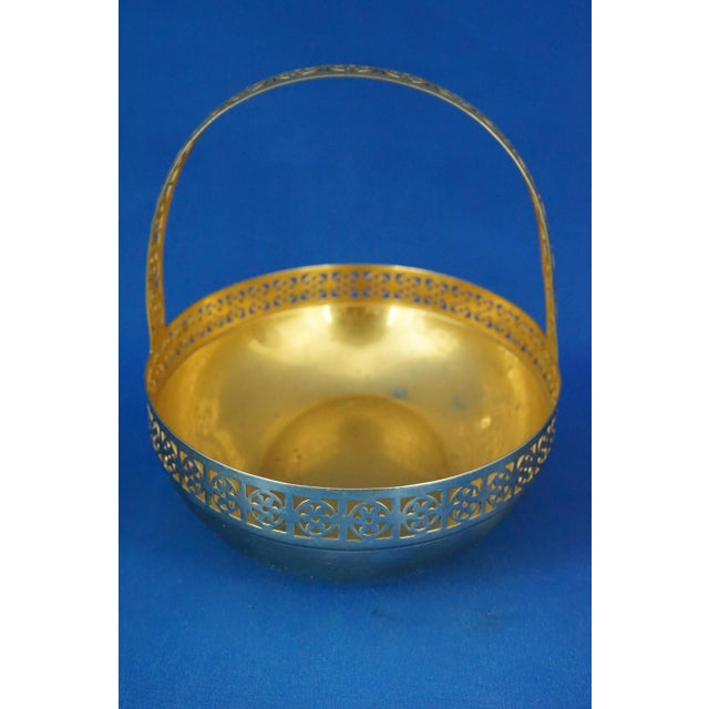 Vintage Art Deco Basket in Metal from WMF Factory of Albert Mayer, 1920s For Sale - Image 9 of 18