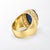 Late 20th Century Estate 4ct Cabochon Sapphire & Diamond Ring, Size 7 For Sale - Image 4 of 6