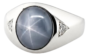 Late 20th Century 14Star Sapphire Ring, Size 8.5