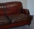 Reddish Brown Leather Sofa For Sale - Image 4 of 18