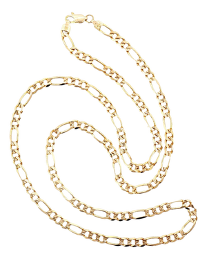 Late 20th-Century 14 Karat Yellow Gold 4.8mm 24" Figaro Neckchain