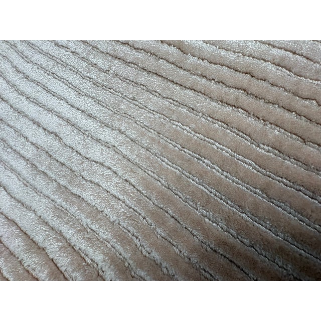 RH Reeve Stripe Handwoven Rug — 6' × 9' Petal | 100% Tencel™ | Subtle Sheen & Texture Open Box | New with Original...