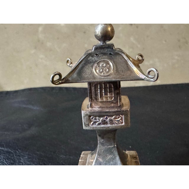 1920s 950 Sterling Silver Japanese Lantern Single Slat&pepper Shaker For Sale - Image 4 of 7