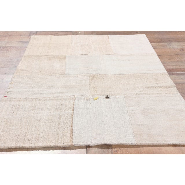 Beige Vintage Turkish Patchwork Rug - 03'01 x 05'01 For Sale - Image 8 of 10
