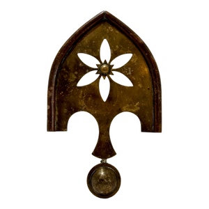 Antique English Brass Hearth Trivet, Circa 1890