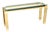 Vintage Italian Brass and Glass Console Table, 1970 For Sale