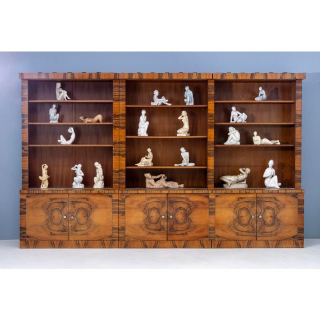 Large Art Deco Czechoslovakian Bookcase, 1930s For Sale - Image 9 of 14