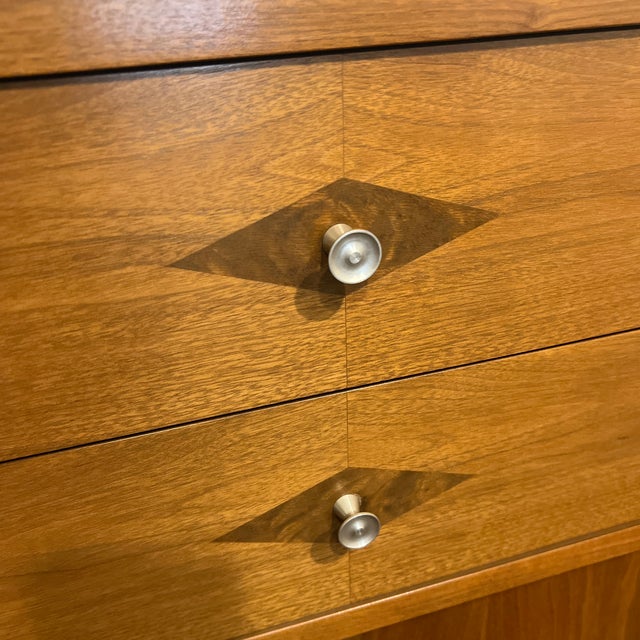 Mid-Century Modern Mid Century Modern MCM Basic Witz Walnut Highboy Dresser For Sale - Image 3 of 7