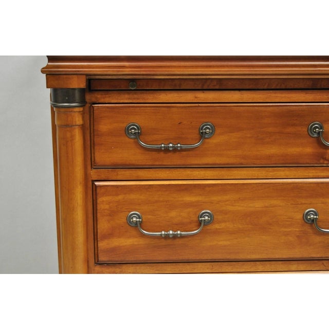 Kincaid French Country Cherry Wood 3 Drawer Marble Top Nightstand Bedside Table For Sale In Philadelphia - Image 6 of 15