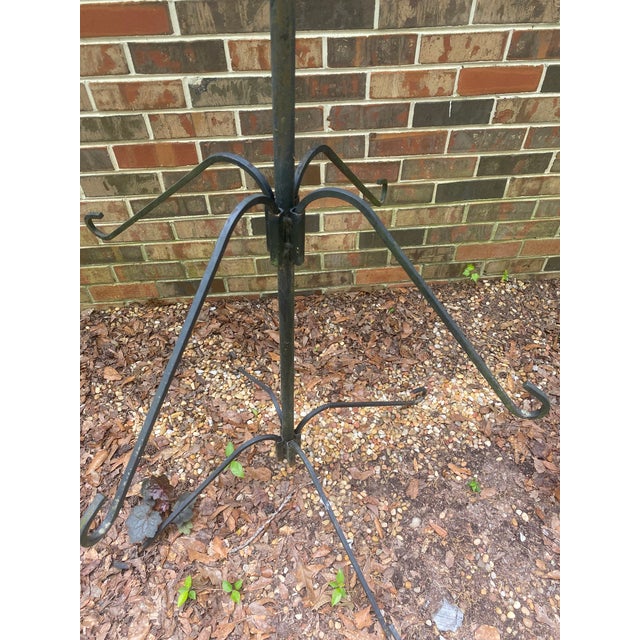 American Vintage Wrought Iron Plant Hanger for 8 Plants For Sale - Image 3 of 5