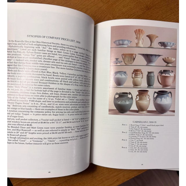 Mid-Century Modern The Collectors Encyclopedia of Roseville Pottery Hardcover Book 2nd Series For Sale - Image 3 of 11