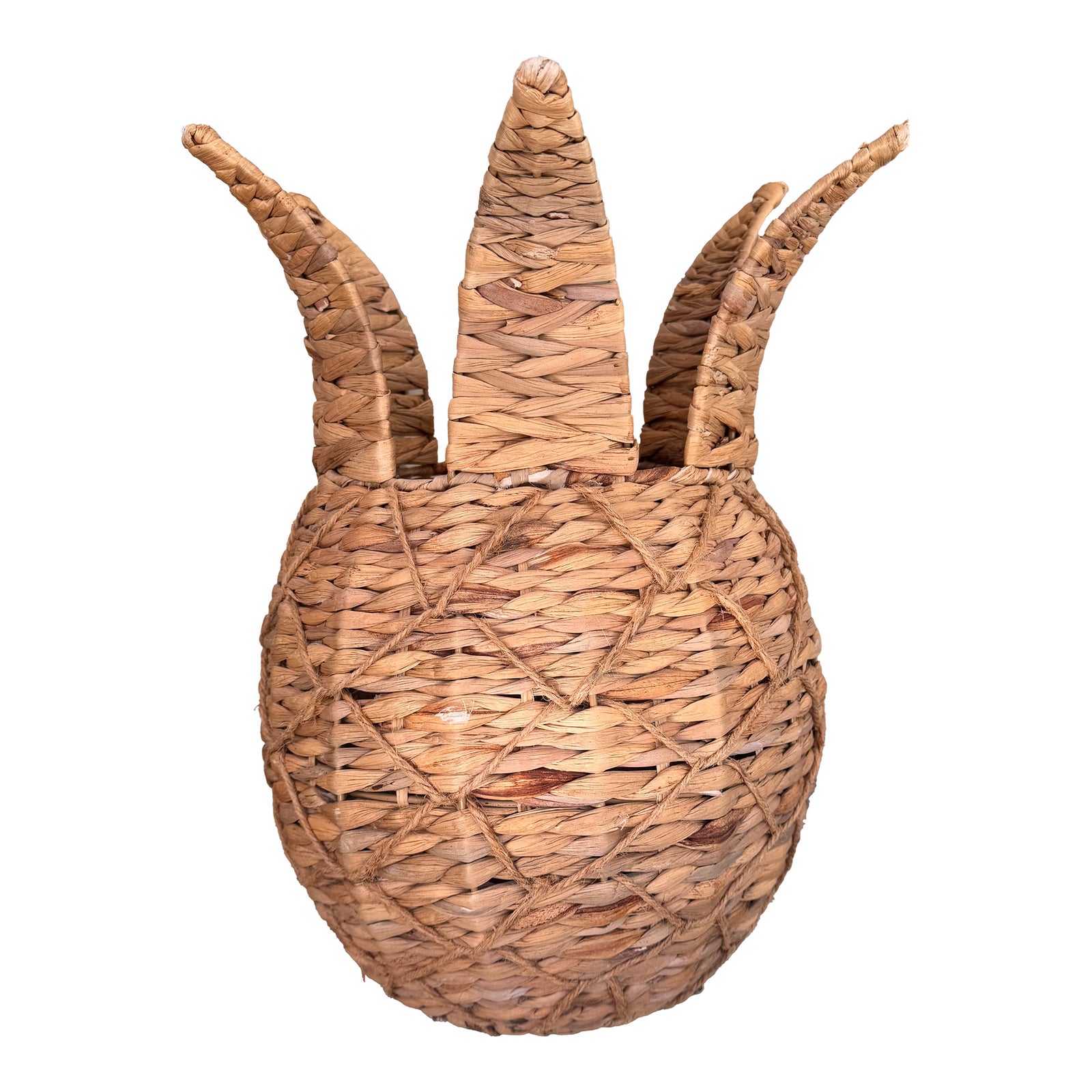 Natural Seagrass Rattan Pineapple Cache Pot Planter | Chairish - Pineapple Rattan Dog Crate