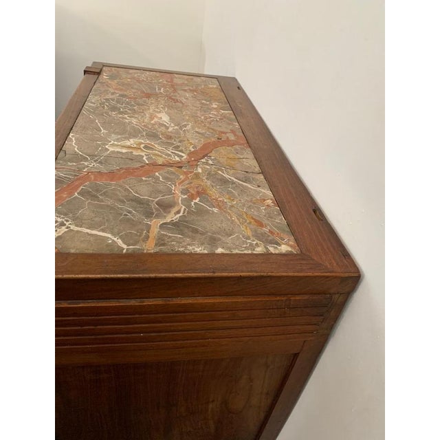 Antique Credenza with Mirror in Cherry, 1890s, Set of 2 For Sale - Image 9 of 18