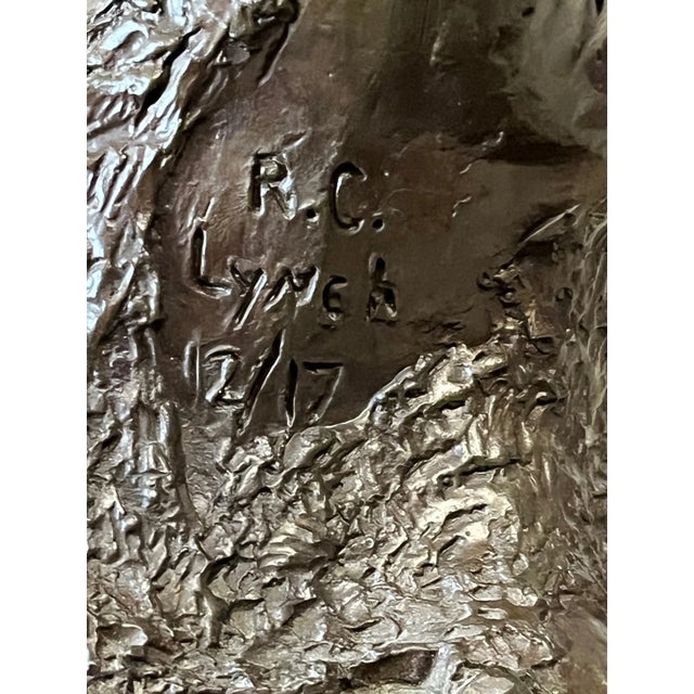 Late 20th Century Rare R.C. Lynch Bronze Raccoon Sculpture - Signed 1980 - Limited Ed. 12/17 For Sale - Image 5 of 6